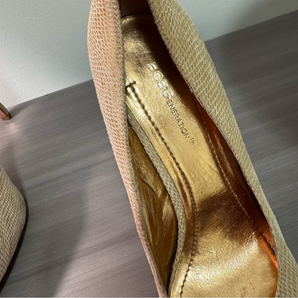 Bcbgeneration Snake-Texture Platform High Heels N… - image 2